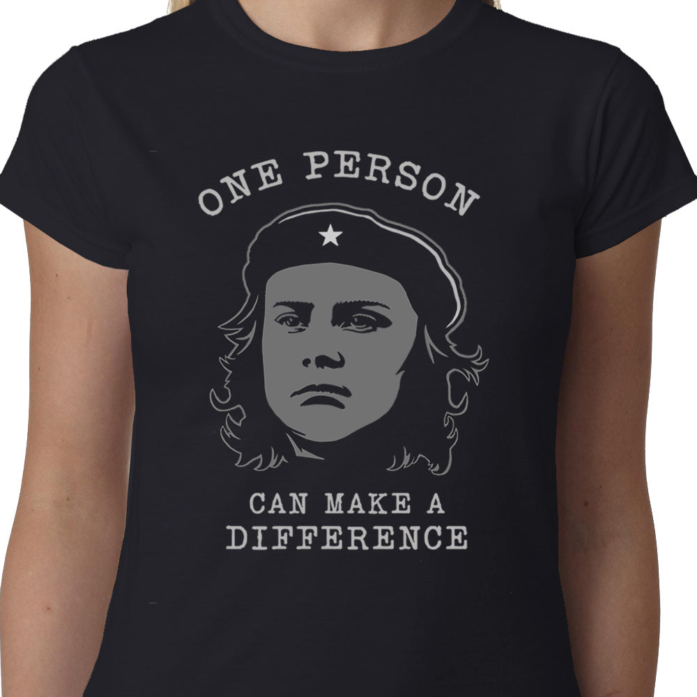 One Person Can Make A Difference (Greta Che) ladies t-shirt