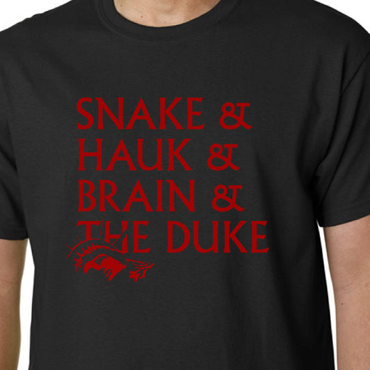 Snake & Hauk & Brain & The Duke (Escape from New York) t-shirt