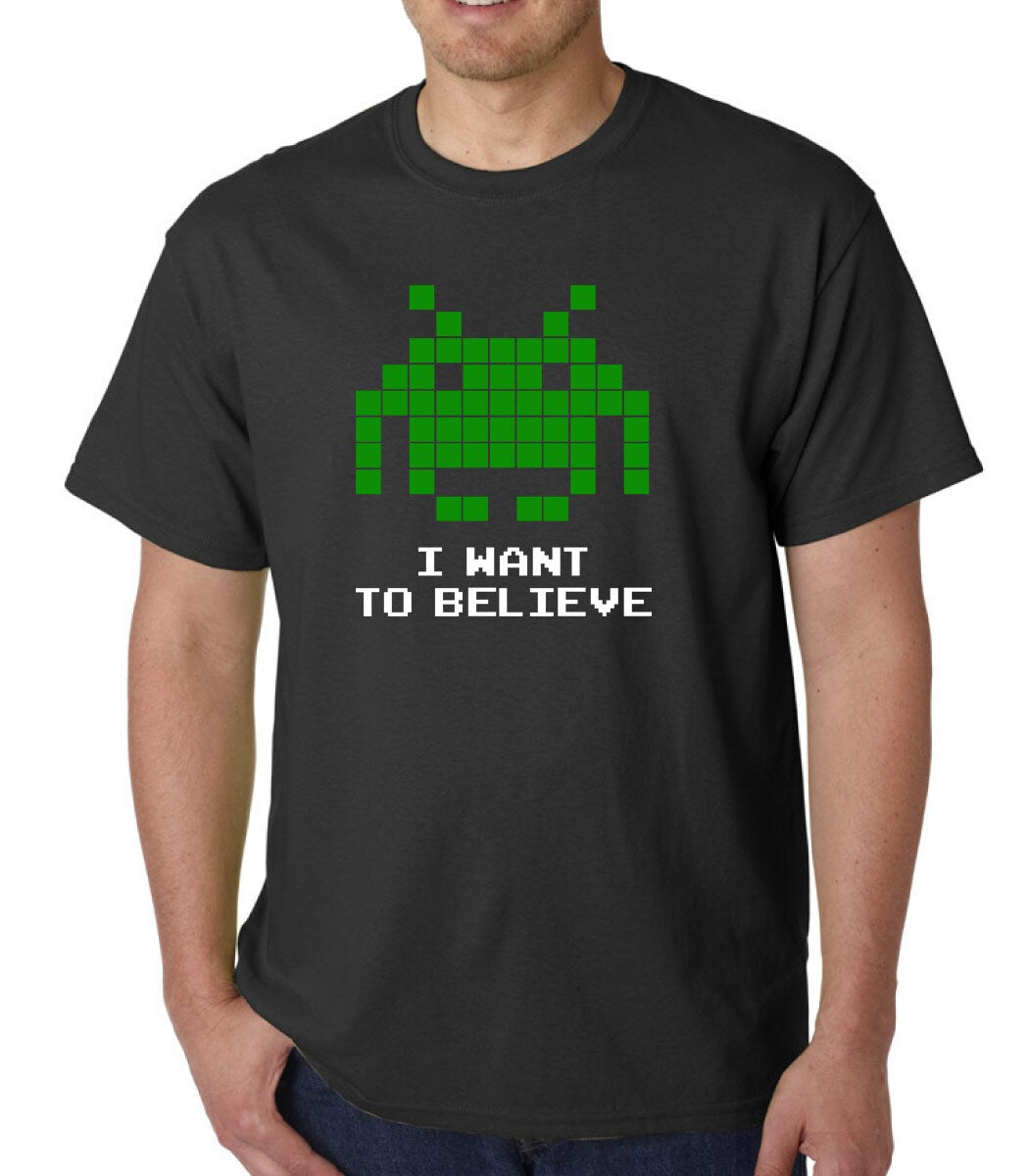 I Want To Believe (Space Invaders) t-shirt