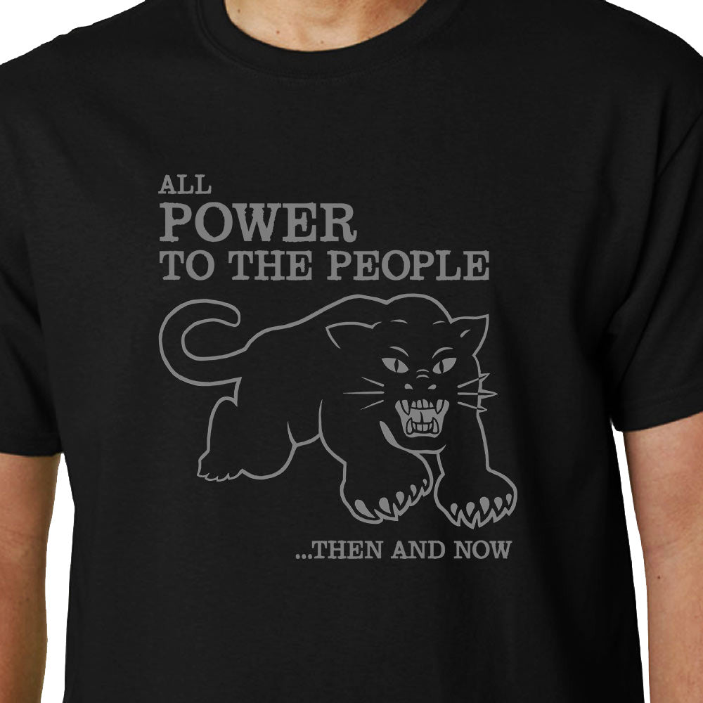 All Power to the People ...Then and Now (Black Panthers) t-shirt