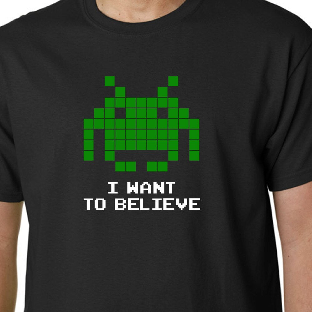 I Want To Believe (Space Invaders) t-shirt