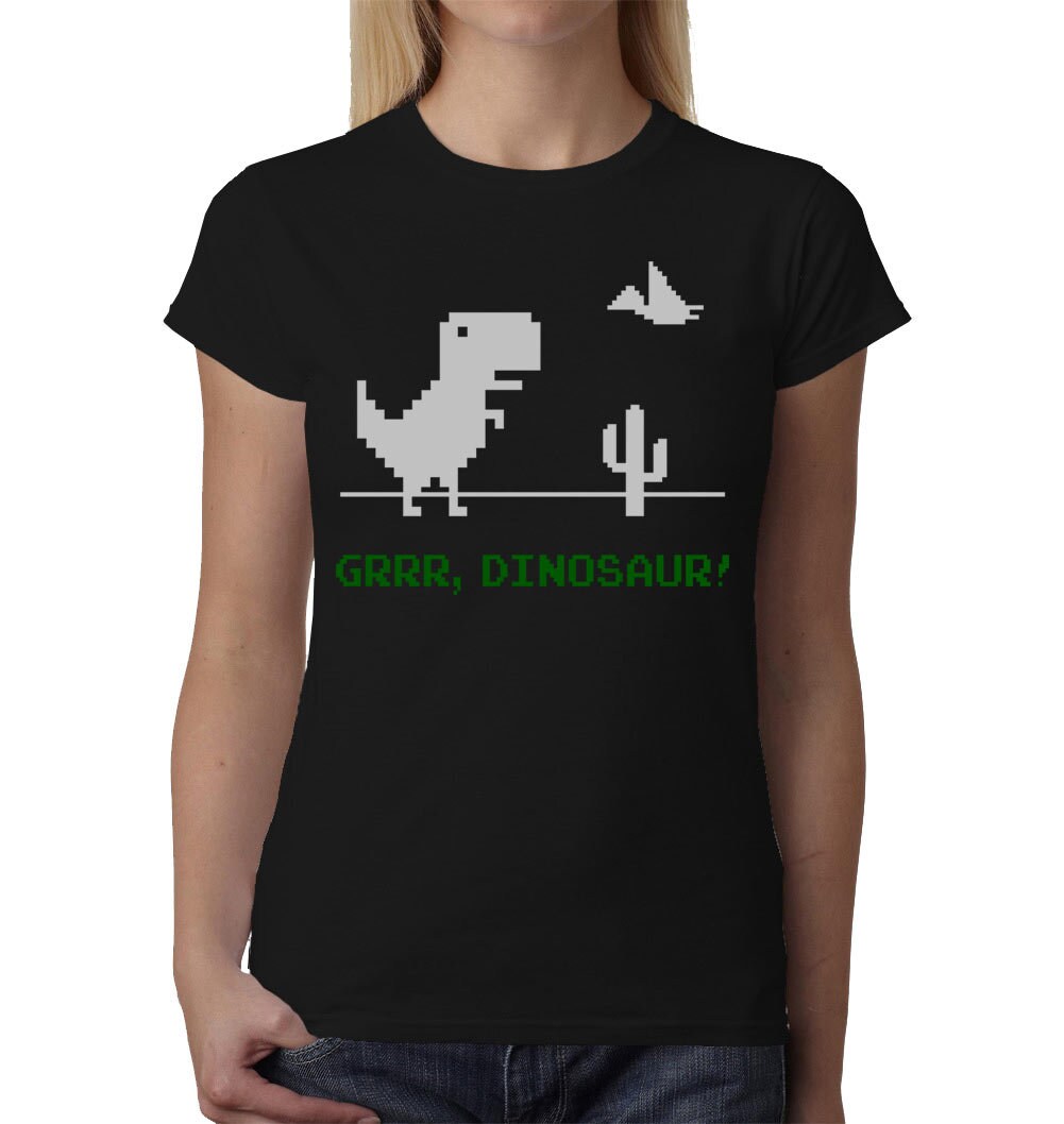 Grrr, Dinosaur! ladies t-shirt
