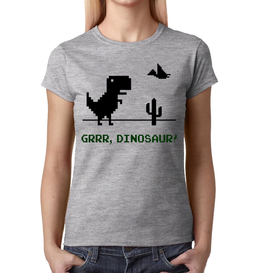 Grrr, Dinosaur! ladies t-shirt