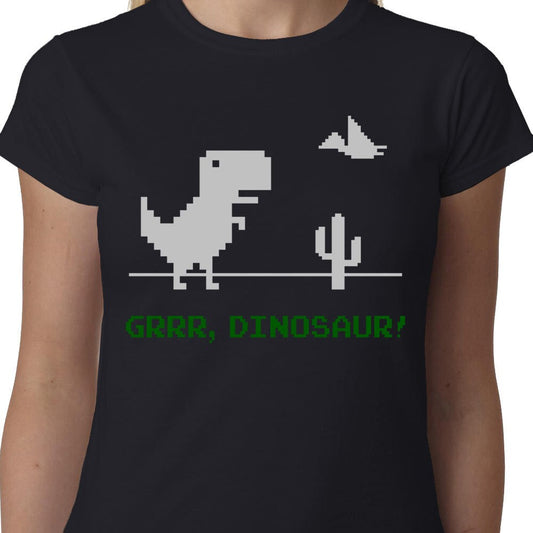 Grrr, Dinosaur! ladies t-shirt