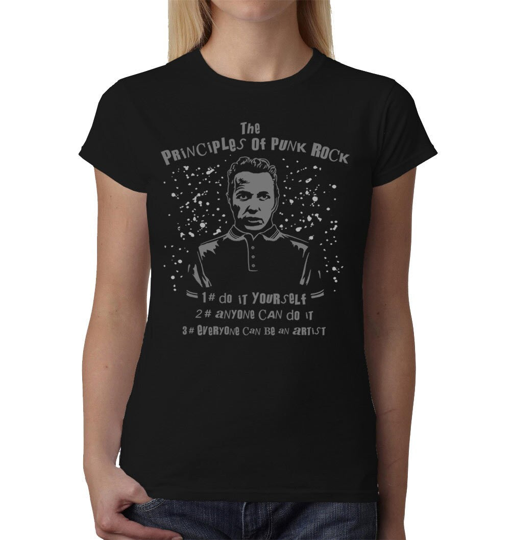 Principles of Punk Rock (Joe Strummer) ladies t-shirt